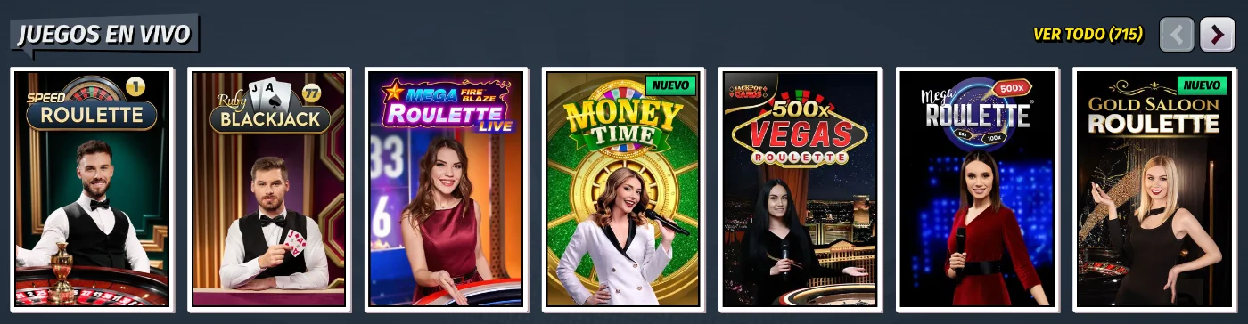 Juegos de casino en vivo con crupier en AllySpin